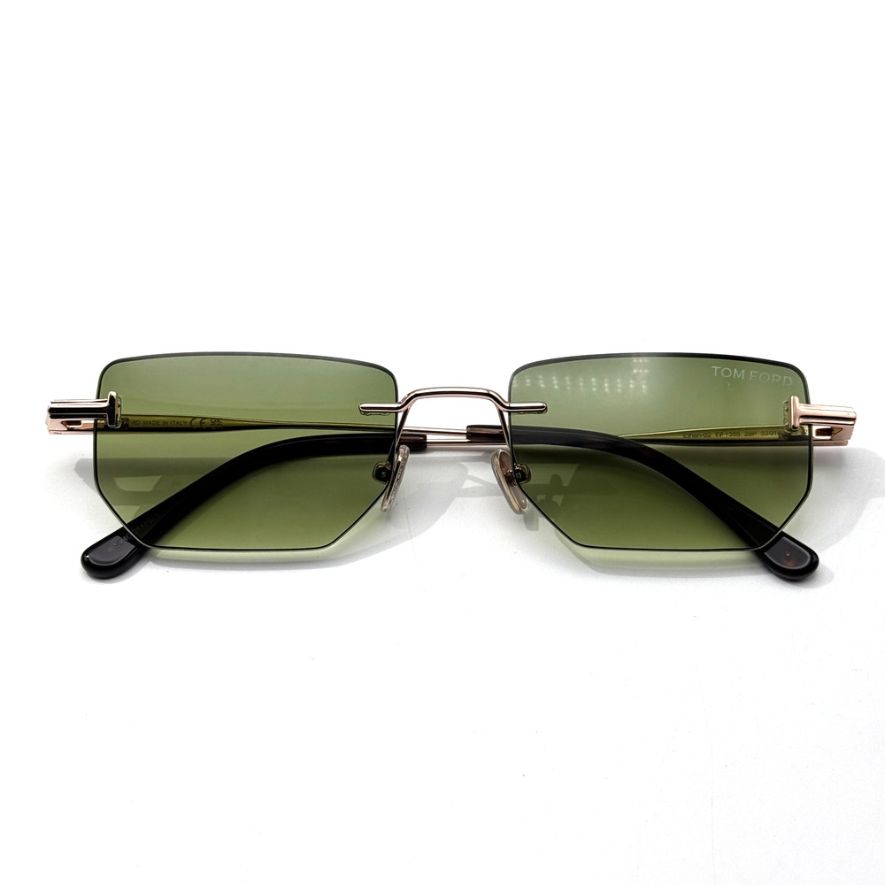 Tom Ford Sunglasses Ethan-02 FT1355 28P Rose Gold Gradient Green Lens 53-19-145